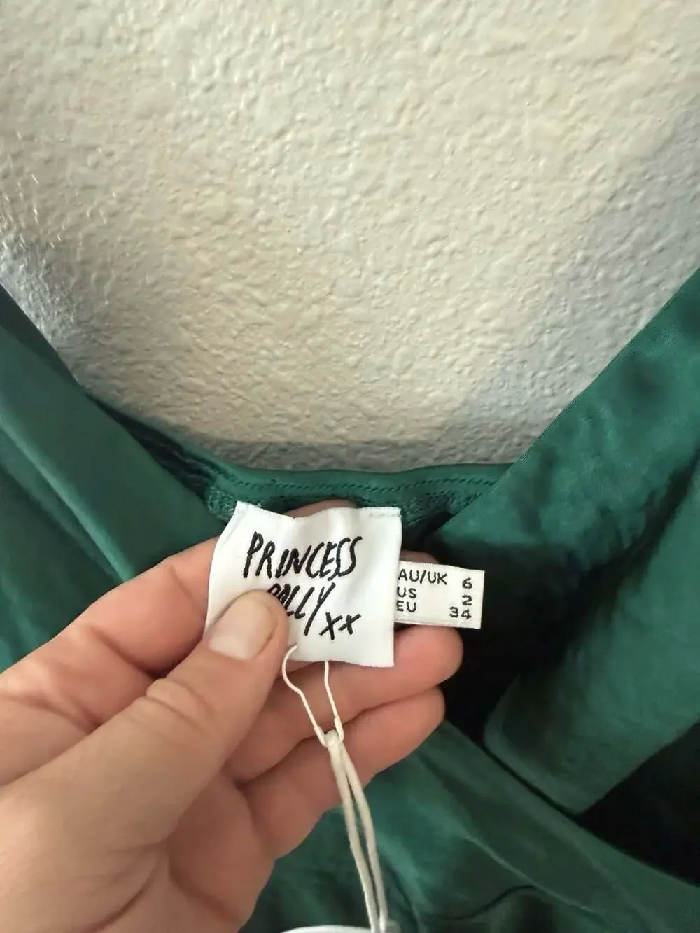 Princess Polly Emerald Green Satin Midi Dress Size US 2 - Picture 4 of 5